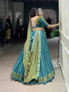 LNB1608 Pure Rayon Zari Weaving Work Lehenga With Blouse Dupatta Wholesalers In Delhi